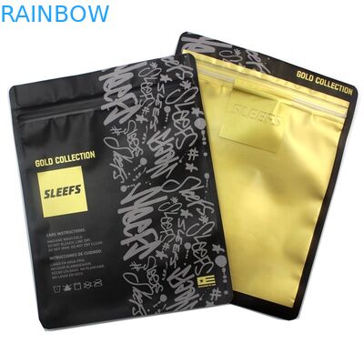 Saco poli de empacotamento transparente do vestuário de Opp do fechamento relativo à promoção do fecho de correr do t-shirt de Logo Printing Zipper