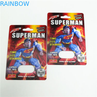 350g cartão Gravnre que imprime o cartão da bolha que empacota para o comprimido do sexo