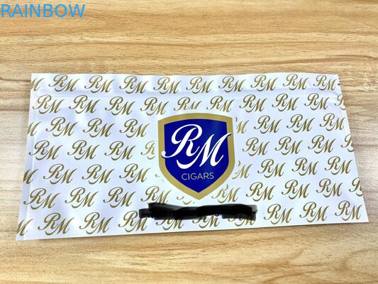 Os três sacos lisos Resealable de Mylar do selo lateral veem com do empacotamento plástico dos malotes do alimento da erva daninha dos malotes da umidade do charuto