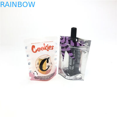 empacotamento sem perigo para as crianças do malote da folha de Mylar da cookie do toque macio de sementes de flor CBD de 1/8oz 3.5g