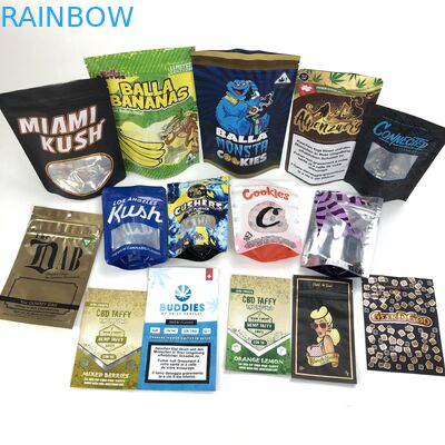 Logo For Wheat Flour Seed feito sob encomenda com Plastique do saco de Bolsa do zíper está acima o malote ensaca a janela cosmética