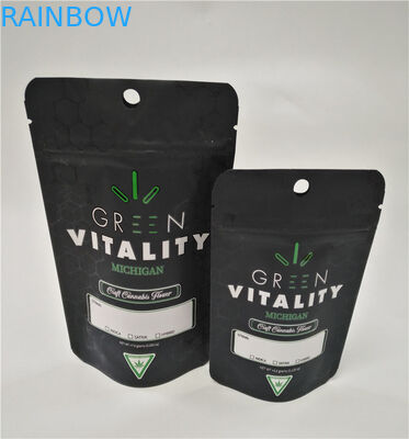 A folha impressa personalizada do produto comestível laminou o suporte ziplock resealable dos doces do doypack CBD de mylar acima do saco