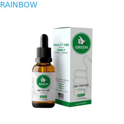 Caixa de papel imprimindo colorida CBD da garrafa do conta-gotas de CMYK 120mic