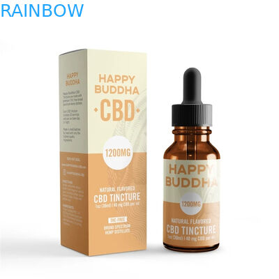 Caixa de papel da garrafa do conta-gotas do cartão de CMYK 200mic 30ml