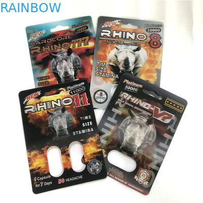 cartão da bolha do magnum 24K 3d de 89x127mm para comprimidos sexuais do realce