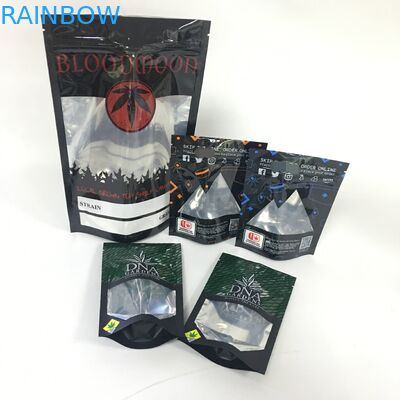 Pulverize o malote reusável Cbd da folha de alumínio de CMYK 120micron gomoso