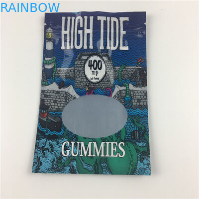 O cheiro impresso feito sob encomenda do malote de Mylar da erva daninha Ziplock lateral do selo três impermeabiliza comestível