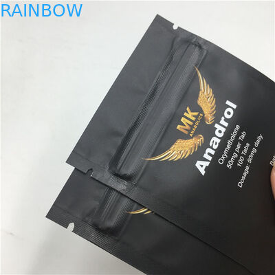 O zíper Matte Snack Plastic Pouches Packaging imprimiu o lado três selado