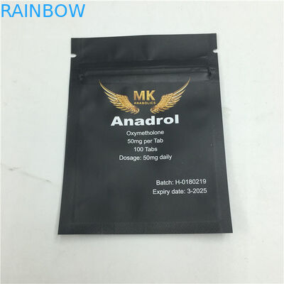 O zíper Matte Snack Plastic Pouches Packaging imprimiu o lado três selado