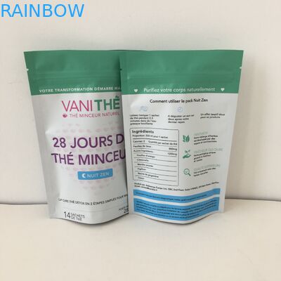 A folha de alumínio levanta-se o saco do petisco do zíper que empacota Digitas impressa