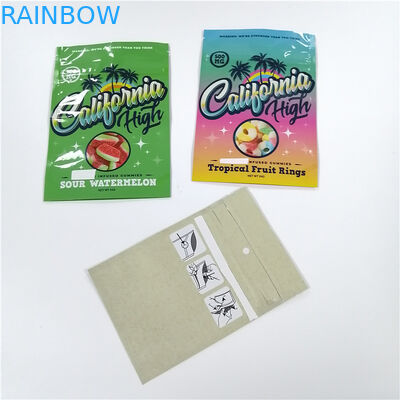 malotes plásticos feitos sob encomenda da cookie comestível da prova do cheiro de 3.5g 1oz para o empacotamento de alimento