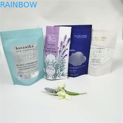 Malotes de plástico de sal do mar do oceano que empacotam o auto que está o logotipo feito sob encomenda Resealable