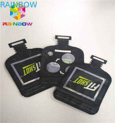 Doces que empacotam sacos de plástico feitos sob encomenda da forma irregular com zíper