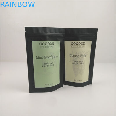 Umidade - a prova malotes Resealable da folha do zíper de 14 onças para o corpo esfrega