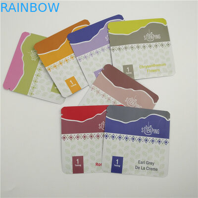 Malote reciclável do chá plástico da folha que empacota o logotipo personalizado verde preto