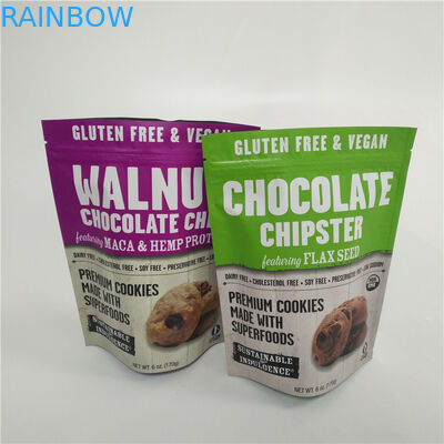 Os doces Digitas plásticas feitas sob encomenda dos doces impressas estão acima dos malotes com parte superior do zíper