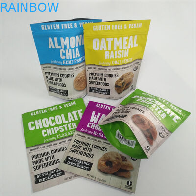 Os doces Digitas plásticas feitas sob encomenda dos doces impressas estão acima dos malotes com parte superior do zíper