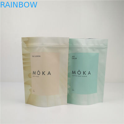 Malotes feitos sob encomenda do suporte do plástico laminado do zíper acima para sais de banho