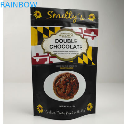 Sacos Ziplock amigáveis de Eco Matt Aluminum Foil Stand Up para o alimento das porcas