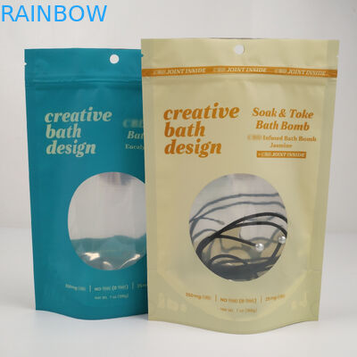 Cheire o suporte Resealable Ziplock de Mylar da folha de alumínio da prova acima dos malotes com janela