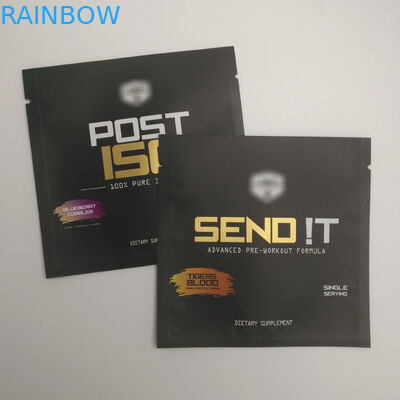 O ouro imprimiu sacos pequenos selados cosméticos do selo do lado da soldadura térmica três do petisco do plástico da folha de alumínio do saquinho do tamanho do saco