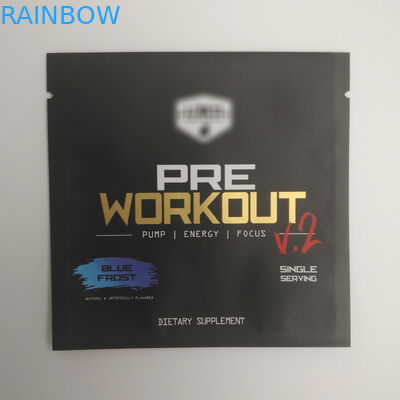 O ouro imprimiu sacos pequenos selados cosméticos do selo do lado da soldadura térmica três do petisco do plástico da folha de alumínio do saquinho do tamanho do saco