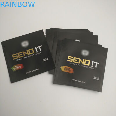 O ouro imprimiu sacos pequenos selados cosméticos do selo do lado da soldadura térmica três do petisco do plástico da folha de alumínio do saquinho do tamanho do saco