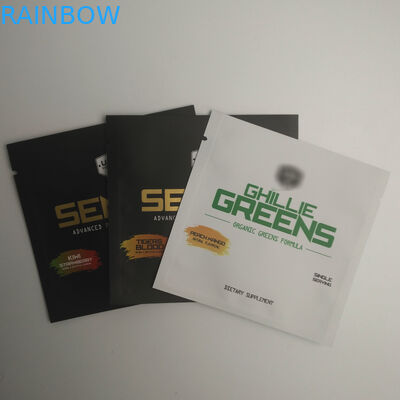 O ouro imprimiu sacos pequenos selados cosméticos do selo do lado da soldadura térmica três do petisco do plástico da folha de alumínio do saquinho do tamanho do saco