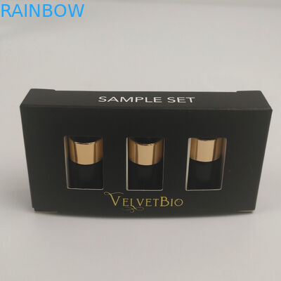 Do cartão retangular do tubo de Logo Gold Foil caixa de empacotamento de papel cosmética impressa UV feita sob encomenda para cuidados com a pele do soro da essência