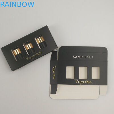 Do cartão retangular do tubo de Logo Gold Foil caixa de empacotamento de papel cosmética impressa UV feita sob encomenda para cuidados com a pele do soro da essência