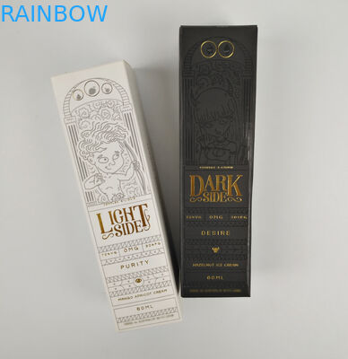 Caixa de papel de empacotamento cosmética de carimbo quente luxuosa preta pequena dobrável por atacado feita sob encomenda do presente da folha de ouro