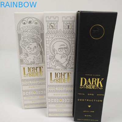 Caixa de papel de empacotamento cosmética de carimbo quente luxuosa preta pequena dobrável por atacado feita sob encomenda do presente da folha de ouro