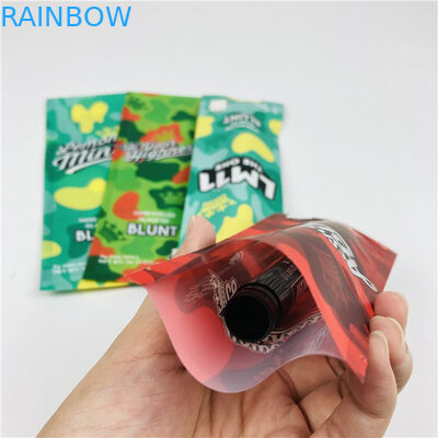 O baixo charuto impresso feito sob encomenda do cânhamo de MOQ que envolve o fecho de correr de Mylar ensaca o empacotamento do malote de cigarro de Grabba