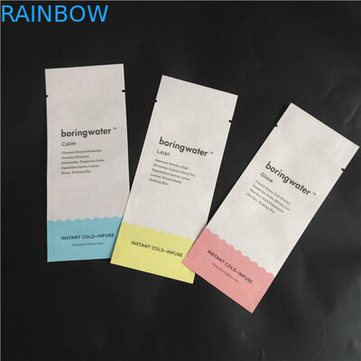 O empacotamento composto biodegradável da especiaria do pó do alimento do PLA do papel de embalagem do amigo de Eco ensaca três malotes laterais do selo