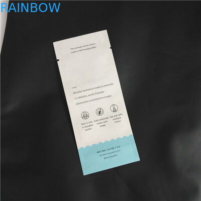 O empacotamento composto biodegradável da especiaria do pó do alimento do PLA do papel de embalagem do amigo de Eco ensaca três malotes laterais do selo
