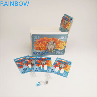 os comprimidos 90mic sexuais empolam os cartões de papel para o magnum do rinoceronte