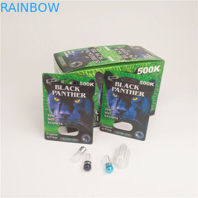 cartões de papel sexuais do rinoceronte 3K 7K dos cartões dos comprimidos 3D da pantera 90mic