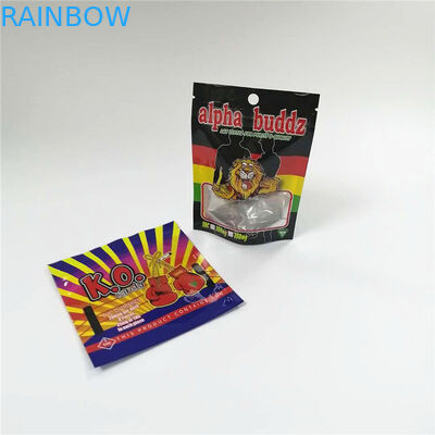 A folha de CMYK 160mic laminou sacos gomosos de empacotamento do AL 0.7C THC Mylar dos sacos