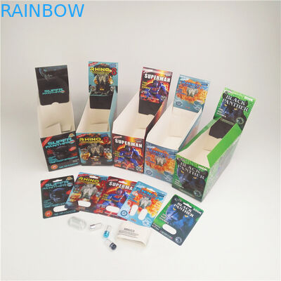 Cartão sexual da bolha do magnum 500K do rinoceronte do cartão 200mic dos comprimidos 3D do Gravure 90mic