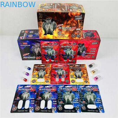 Cartões 3D plásticos do furo 89X127mm do dobro de FDA para o rinoceronte 7