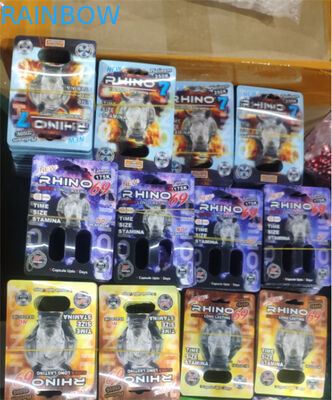 Cartões 3D plásticos do furo 89X127mm do dobro de FDA para o rinoceronte 7