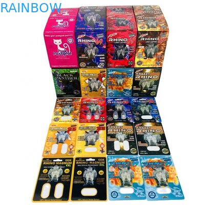 Cartão de papel da bolha do cartão 500k 3D da bolha do comprimido do sexo do GV do holograma com caixa de exposição