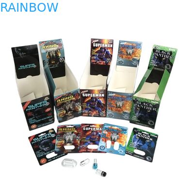 Cartão de papel da bolha do cartão 500k 3D da bolha do comprimido do sexo do GV do holograma com caixa de exposição