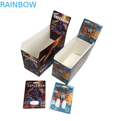 Cartão de papel da bolha do cartão 500k 3D da bolha do comprimido do sexo do GV do holograma com caixa de exposição