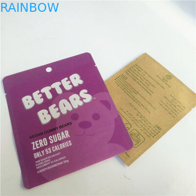 Saco de empacotamento Cmyk do petisco liso de VMPET 1.2C NY 1.5C para doces da cookie