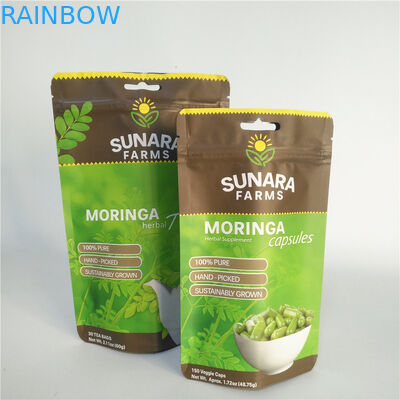 Sacos Resealable laminados 110mic do empacotamento de alimento do GV do filme VMPET para o chá/porcas