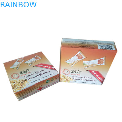 Vmpet de empacotamento da placa de marfim da caixa 350G do papel da exposição do ISO CMYK do petisco