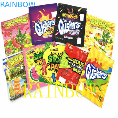 a folha lisa de 100mic VMPET CMYK Mylar ensaca o malote de empacotamento de Edibles dos doces de 120x150mm