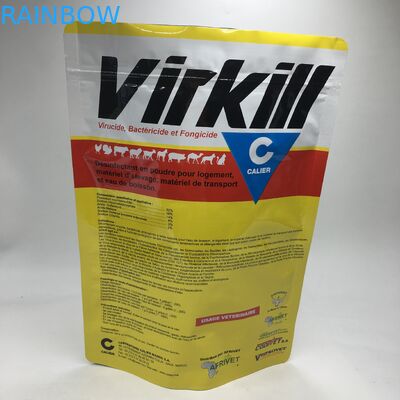 O suporte acima do composto a proteína laminada que do soro da folha de alumínio pulveriza o empacotamento do armazenamento do alimento ensaca sacos de pó Ziplock do alimento 1kg