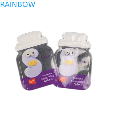 Empacotamento feito sob encomenda Ziplock plástico por atacado dos malotes de Logo Cb Edible Gummy Bags da forma irregular